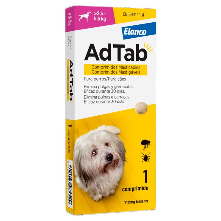 ADTAB ANTIPARASITARIO PERRO 112MG 2.5-5.5KG