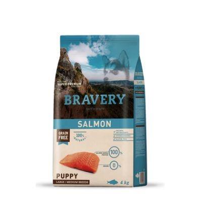 BRAVERY DOG MEDIUM LARGE PUPPY SALMON 4KG