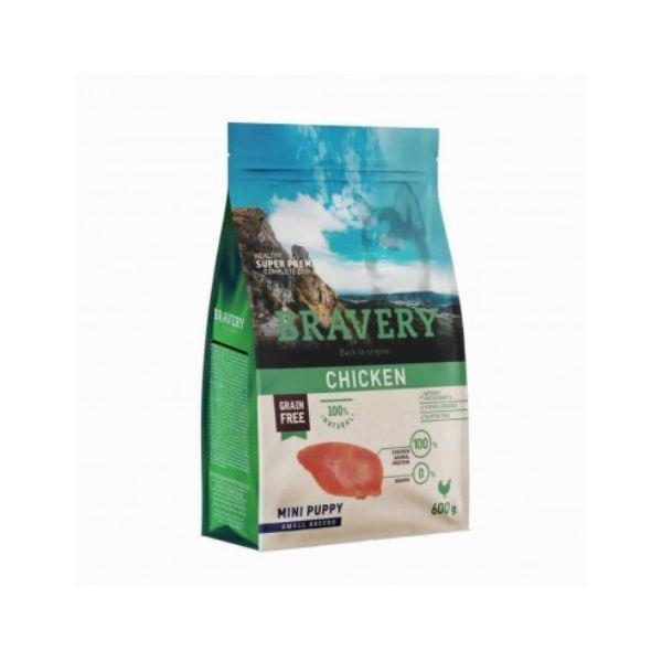 BRAVERY DOG SMALL PUPPY CHICKEN 600GR