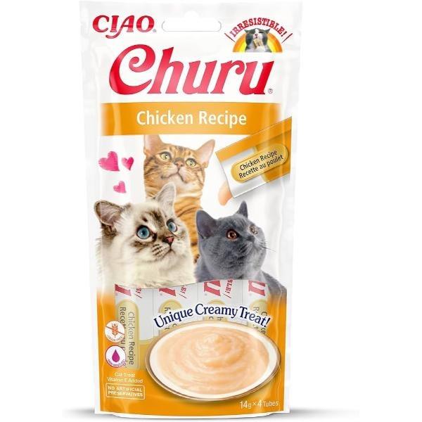 CHURU CAT RECETA POLLO 4X14GR