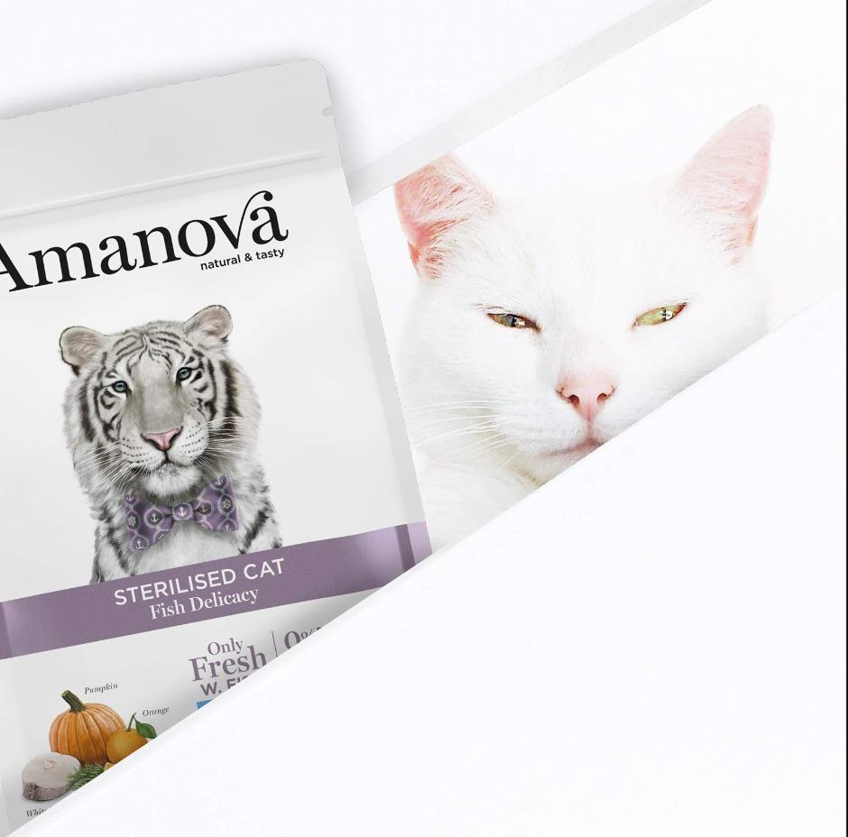 PIENSO GATO AMANOVA CAT STERILIZED GRAIN FREE WHITE FISH 4KG